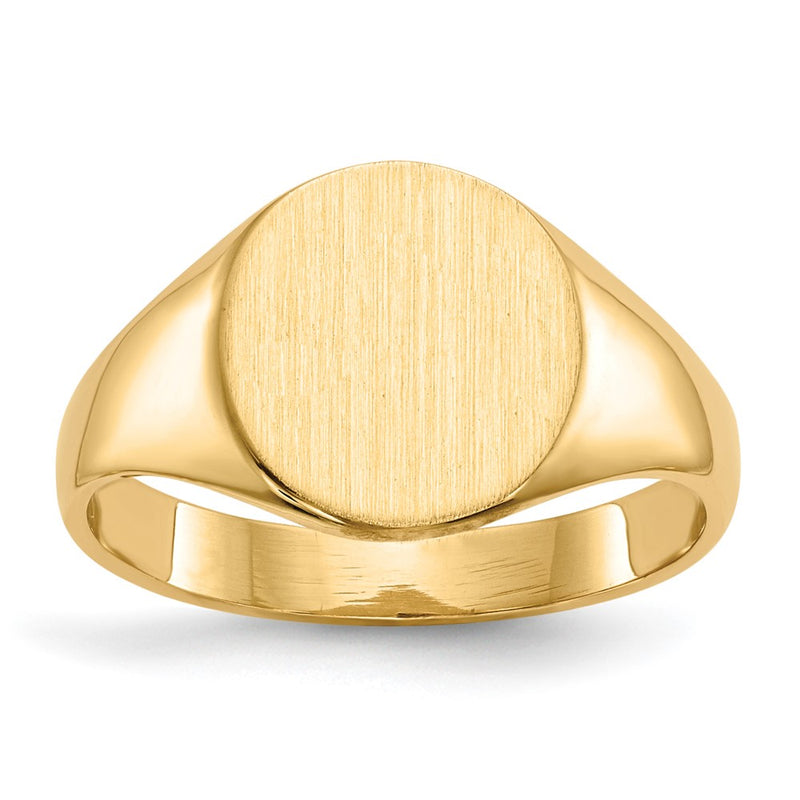 10K Yellow Gold 9.5X10.0mm Closed Back Signet Ring