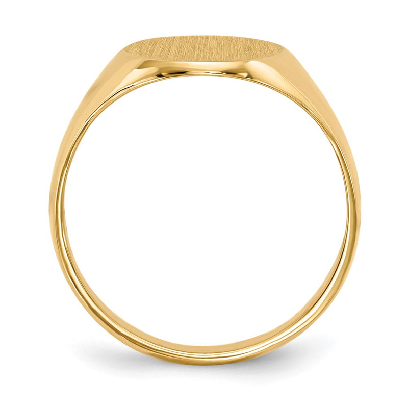 10K Yellow Gold 14.0X10.0mm Closed Back Signet Ring