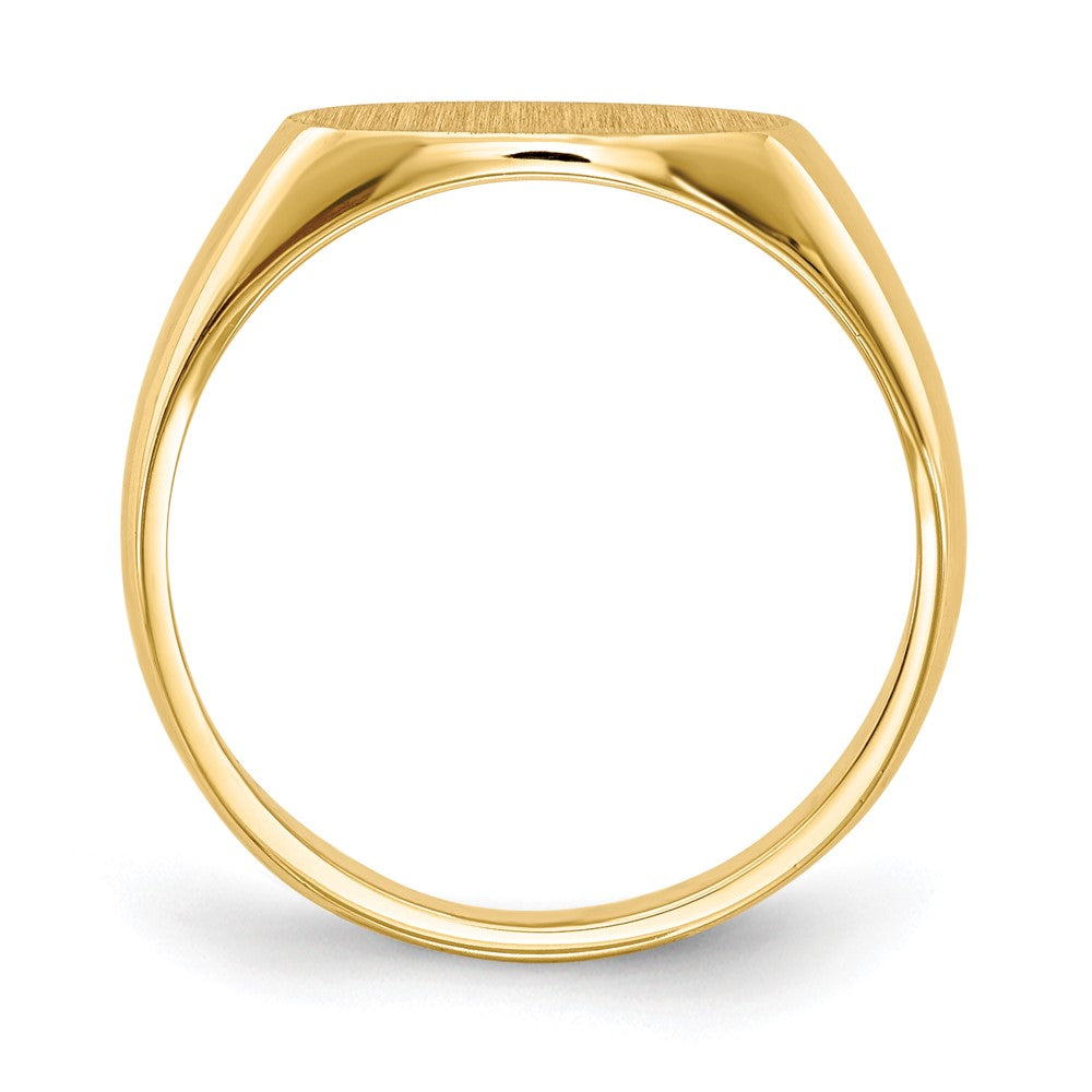10K Yellow Gold 6.5X11.5mm Closed Back Signet Ring