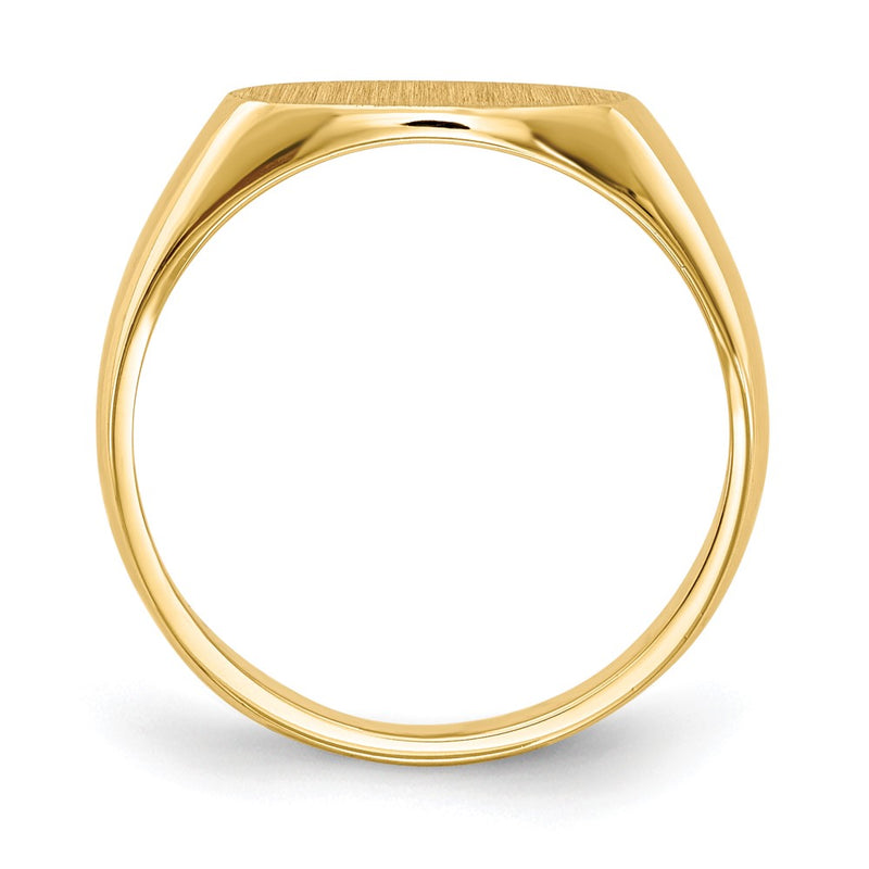 10K Yellow Gold 6.5X11.5mm Closed Back Signet Ring