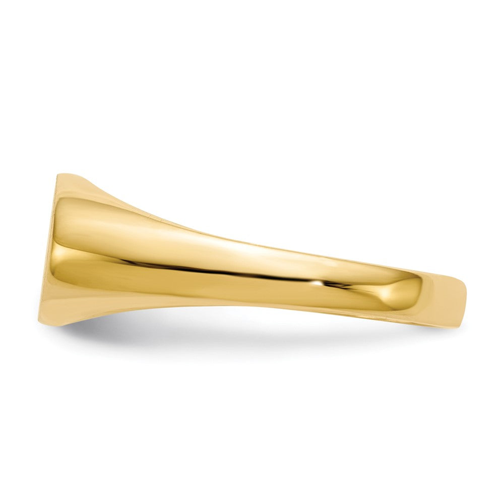 10K Yellow Gold 6.5X11.5mm Closed Back Signet Ring
