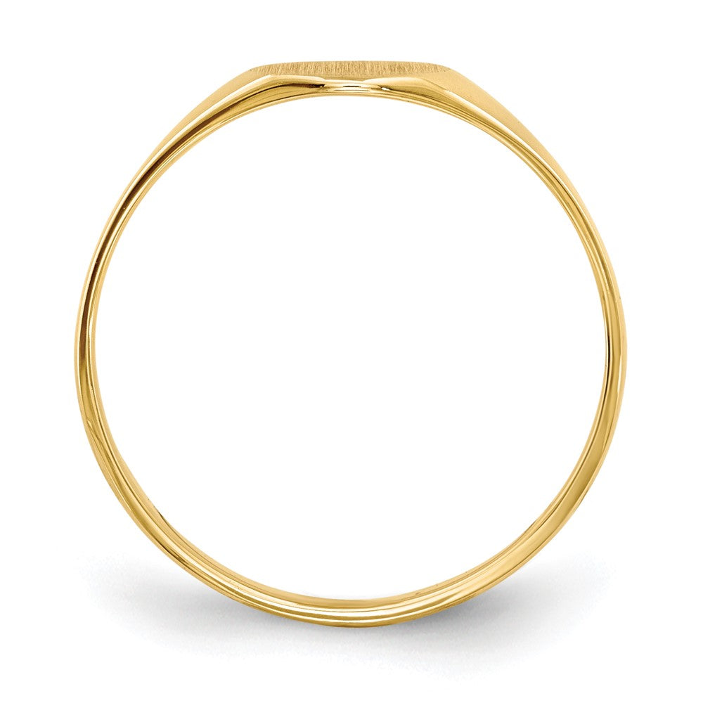 10K Yellow Gold 6.5X7.5mm Closed Back Signet Ring