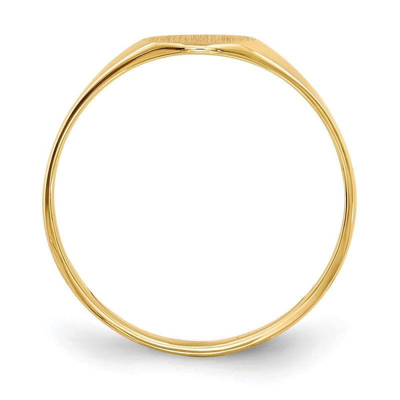 10K Yellow Gold 6.5X7.5mm Closed Back Signet Ring