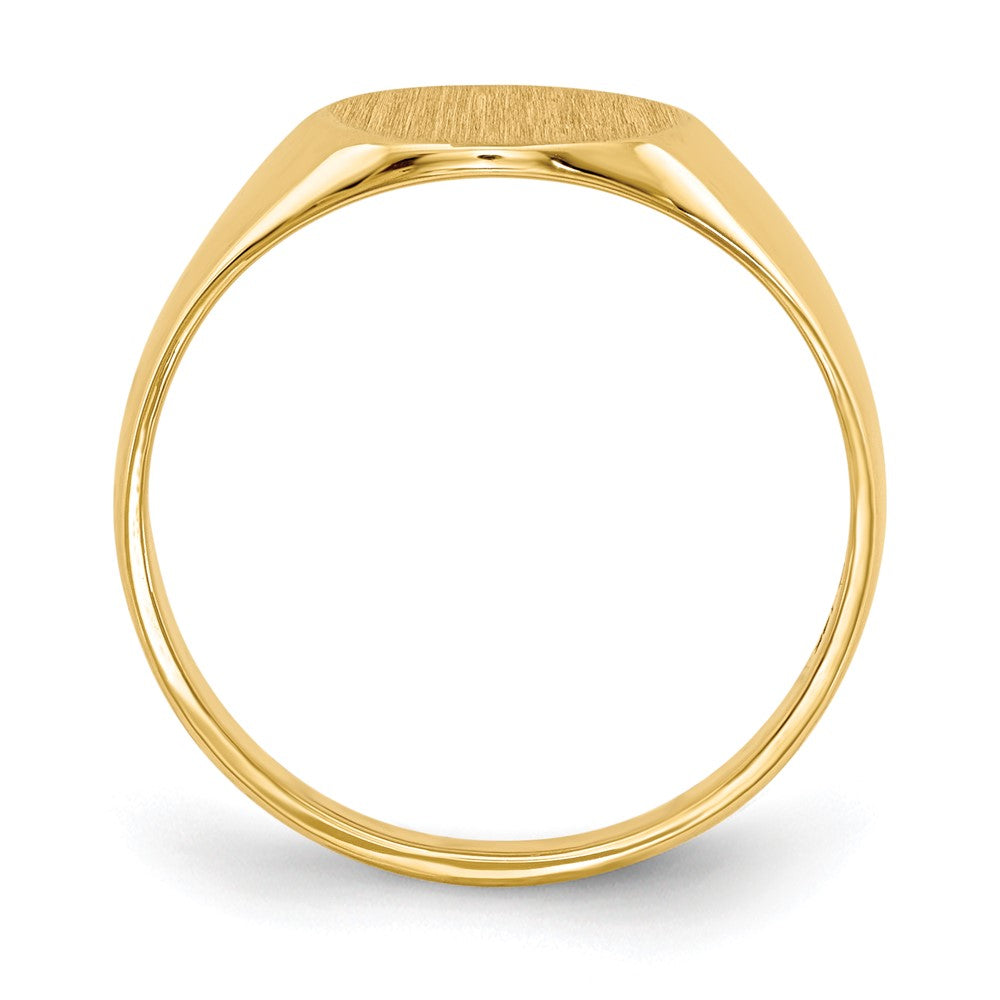 10K Yellow Gold 8.5X9.5mm Closed Back Signet Ring