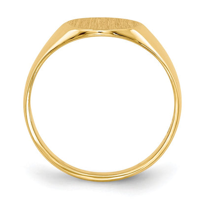 10K Yellow Gold 8.5X9.5mm Closed Back Signet Ring