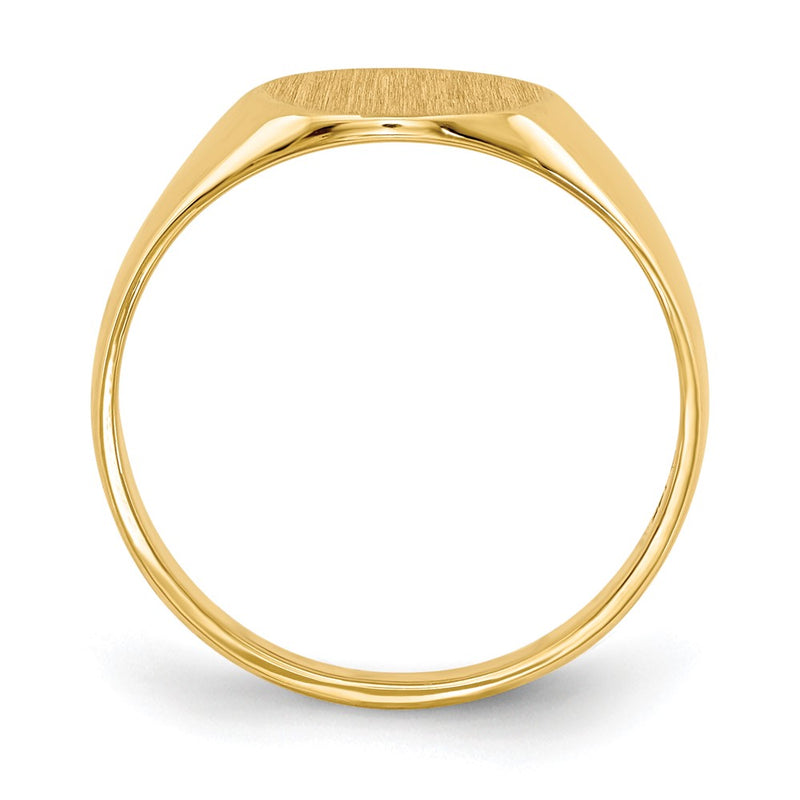 10K Yellow Gold 8.5X9.5mm Closed Back Signet Ring