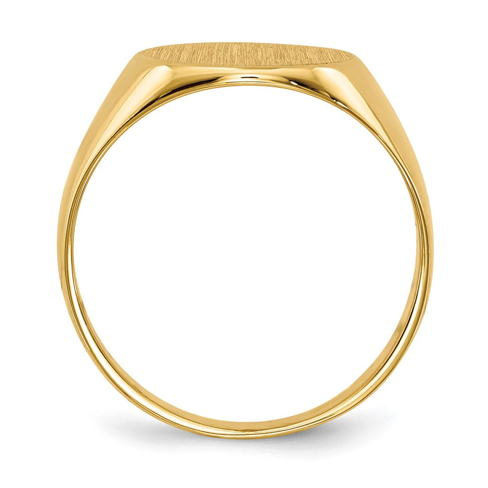 10K Yellow Gold 10.5X11.0mm Closed Back Signet Ring