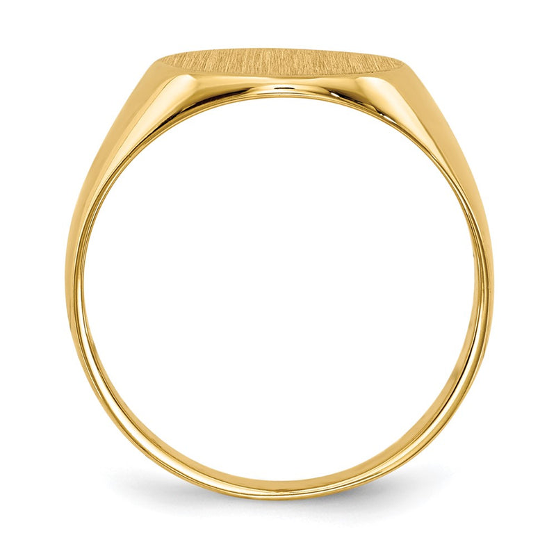 10K Yellow Gold 10.5X11.0mm Closed Back Signet Ring