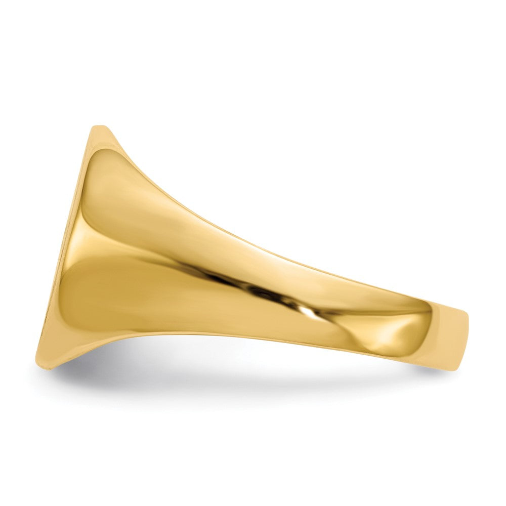 10K Yellow Gold 10.5X11.0mm Closed Back Signet Ring