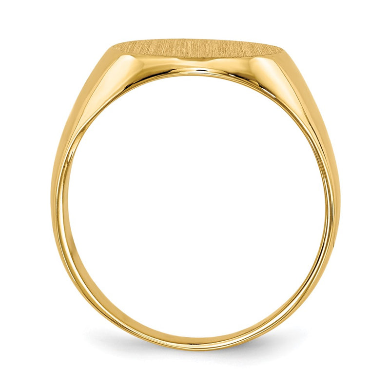 10K Yellow Gold 11.5X12.0mm Closed Back Signet Ring
