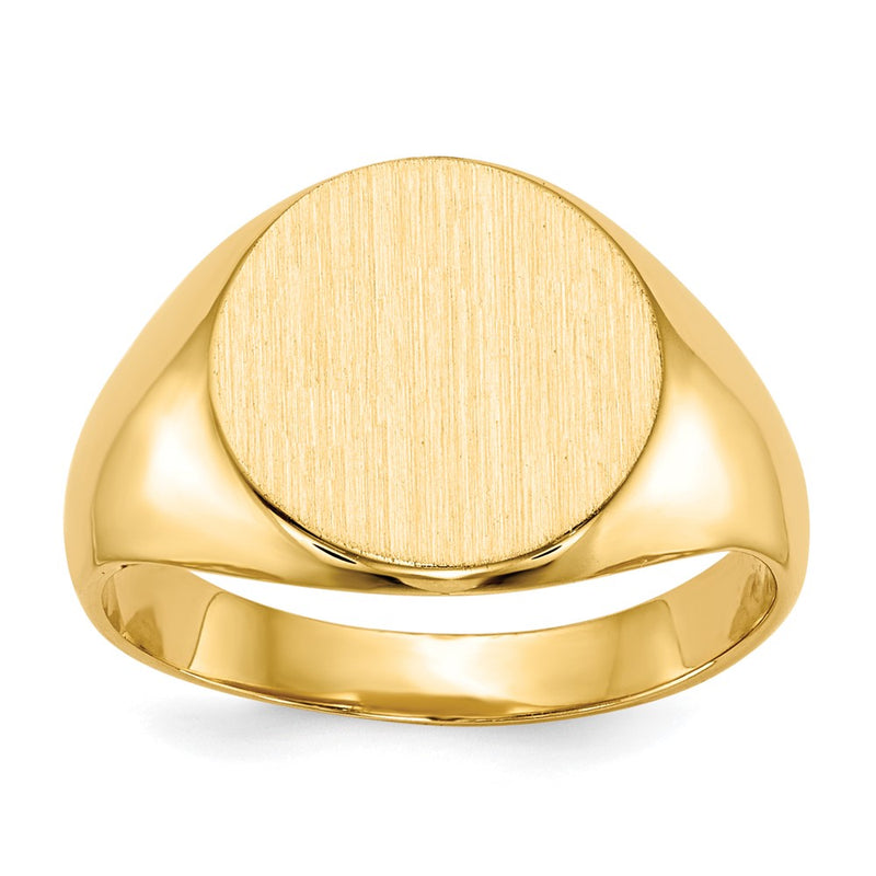10K Yellow Gold 11.5X12.0mm Closed Back Signet Ring
