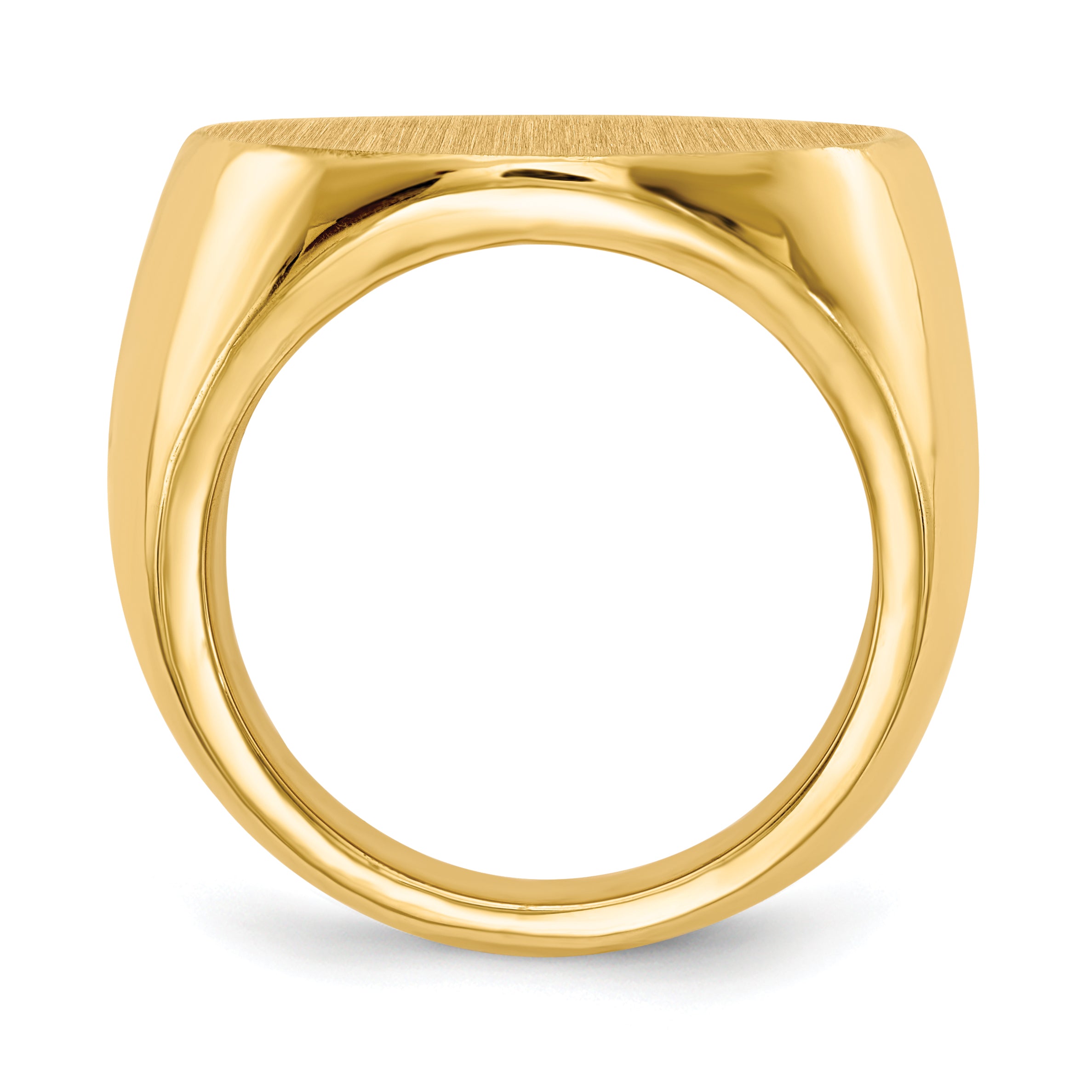 10K Yellow Gold 21.0X21.5mm Closed Back Mens Signet Ring