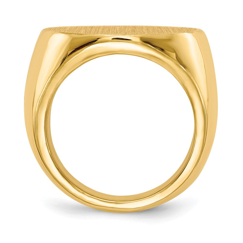 10K Yellow Gold 21.0X21.5mm Closed Back Mens Signet Ring