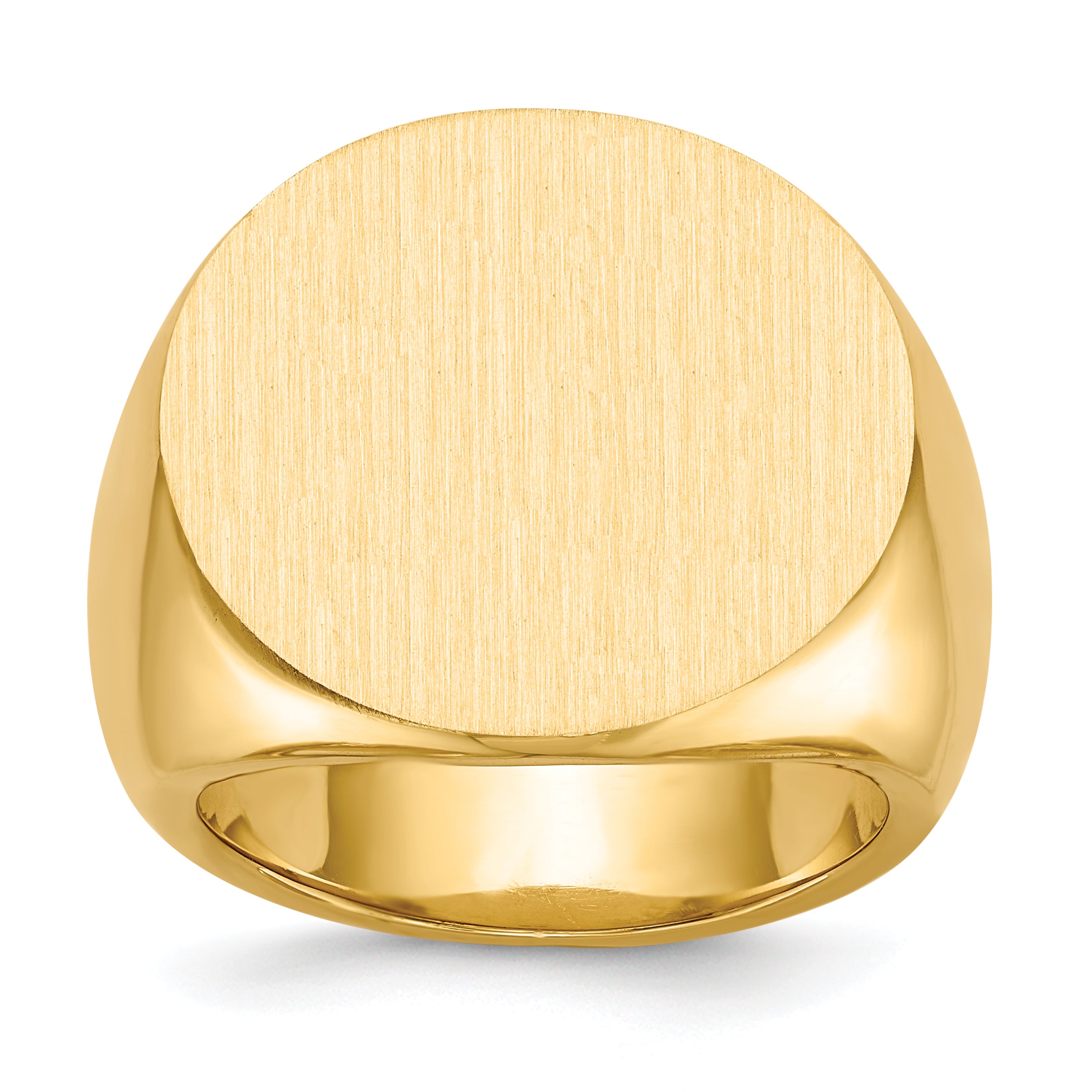 10K Yellow Gold 21.0X21.5mm Closed Back Mens Signet Ring