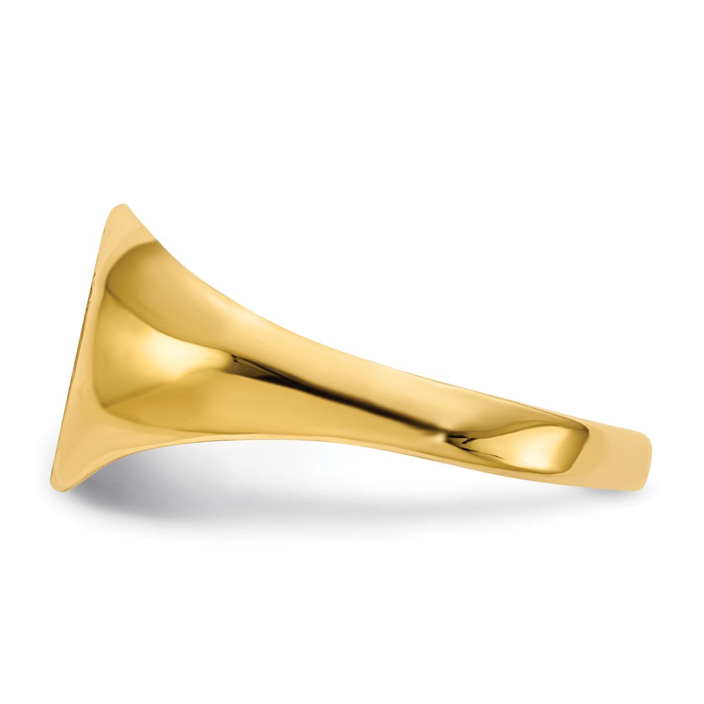 10K Yellow Gold 8.5X9.5mm Open Back Signet Ring