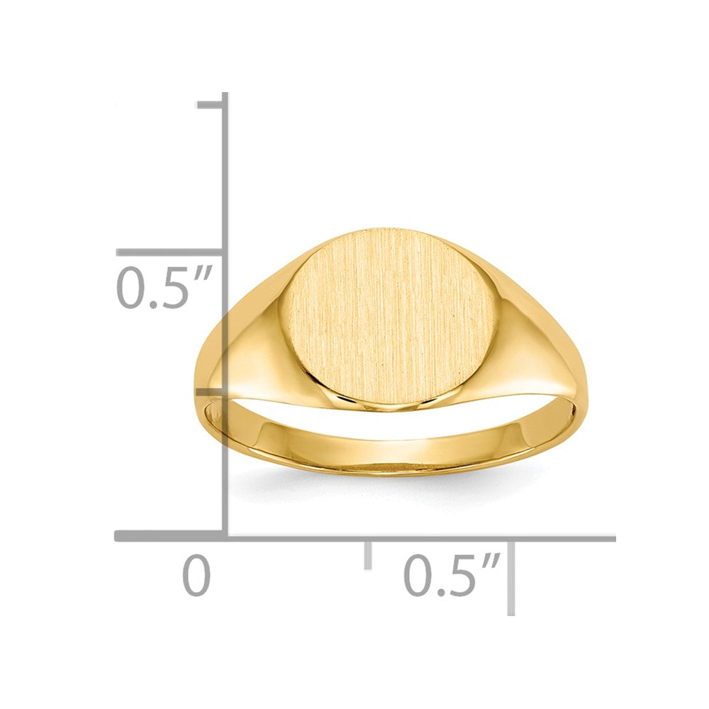 10K Yellow Gold 8.5X9.5mm Open Back Signet Ring