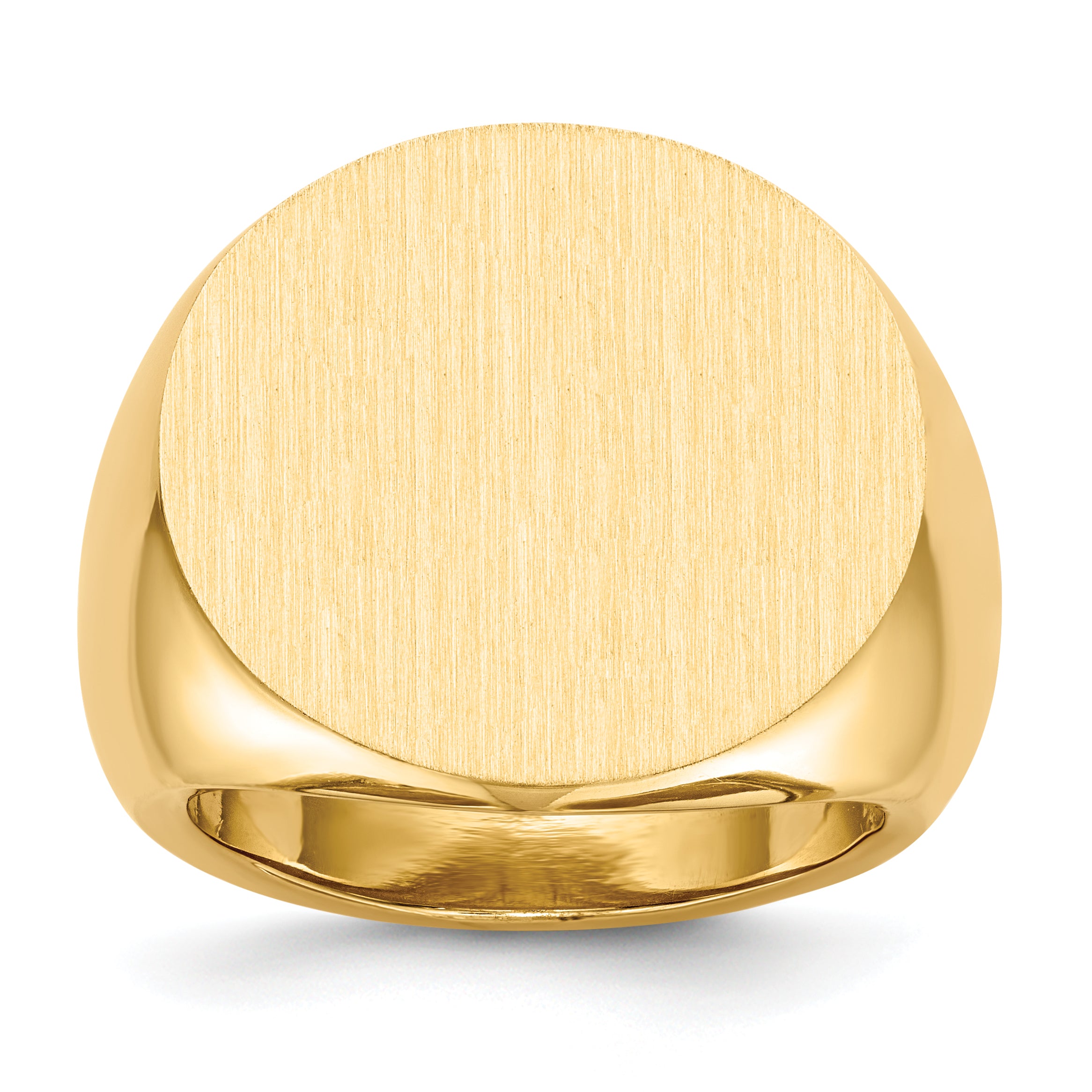 10K Yellow Gold 21.0X21.5mm Open Back Mens Signet Ring