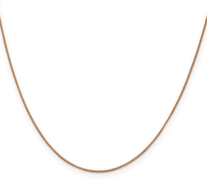 10K Rose Gold .70mm Box Chain