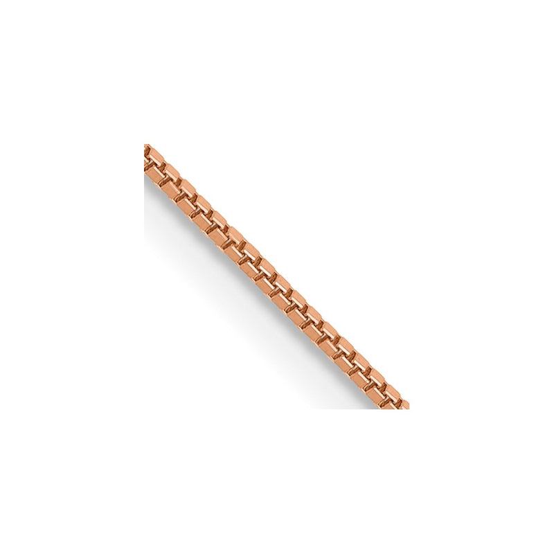 16 Inch 10K Rose Gold .70mm Box Chain Necklace