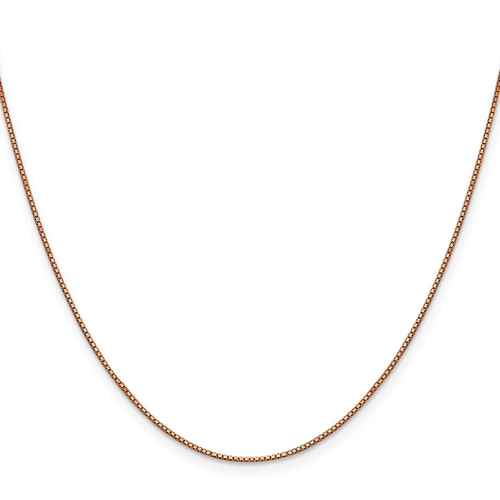 10K Rose Gold .9mm Box Chain Necklace