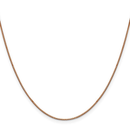 10K Rose Gold .9mm Box Chain Necklace