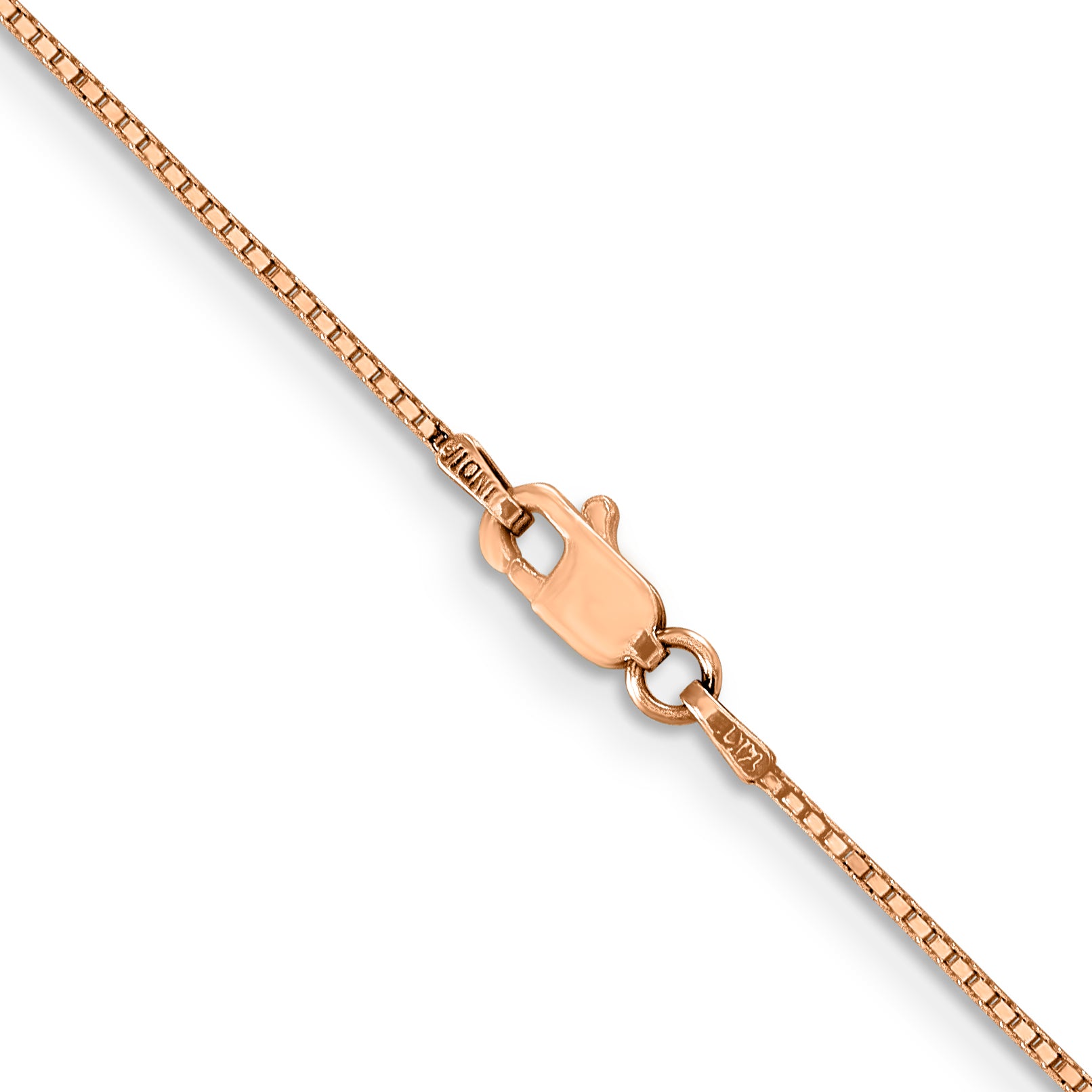 10K Rose Gold .9mm Box Chain