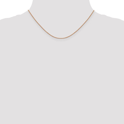 16 Inch 10K Rose Gold .9mm Box Chain Necklace