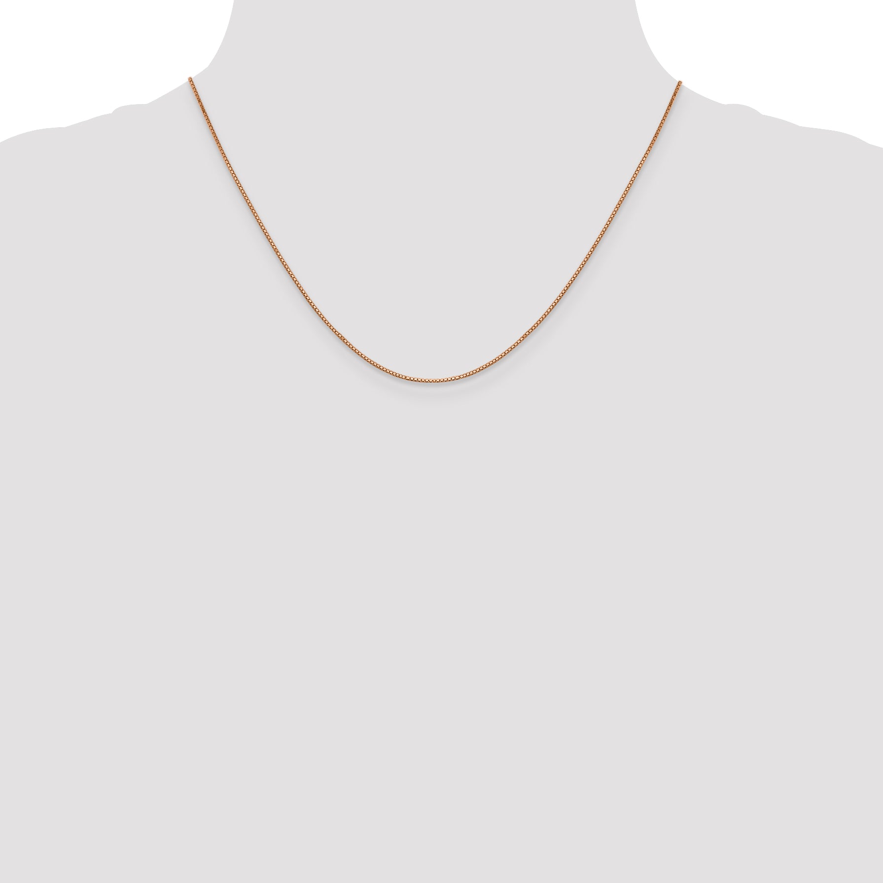 10K Rose Gold .9mm Box Chain