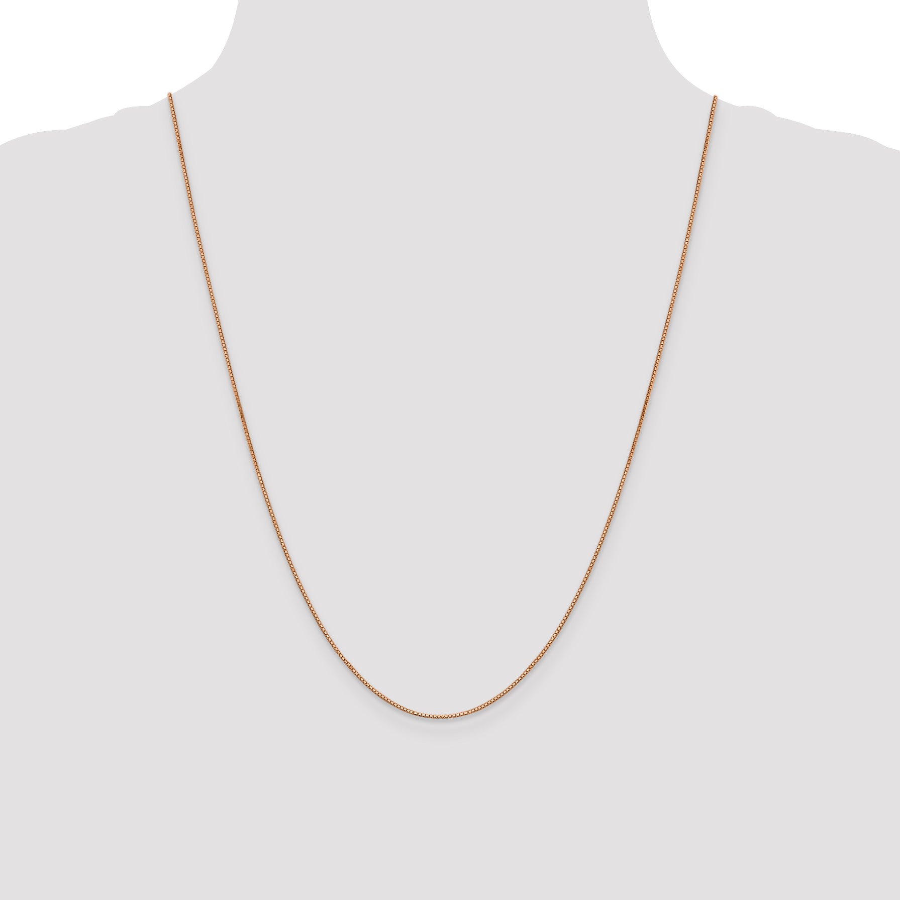 10K Rose Gold .9mm Box Chain