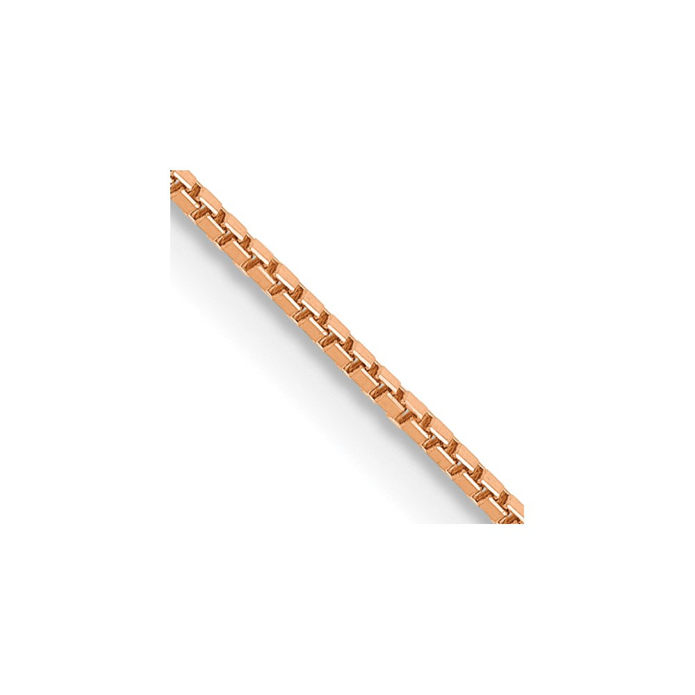 10K Rose Gold .9mm Box Chain Necklace