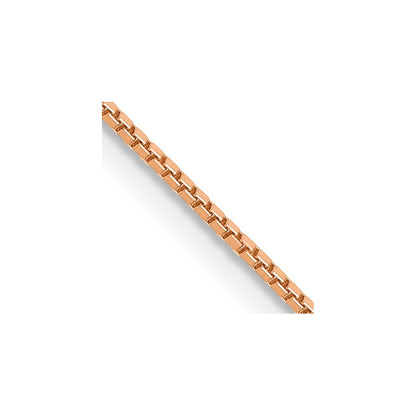 10K Rose Gold .9mm Box Chain Necklace