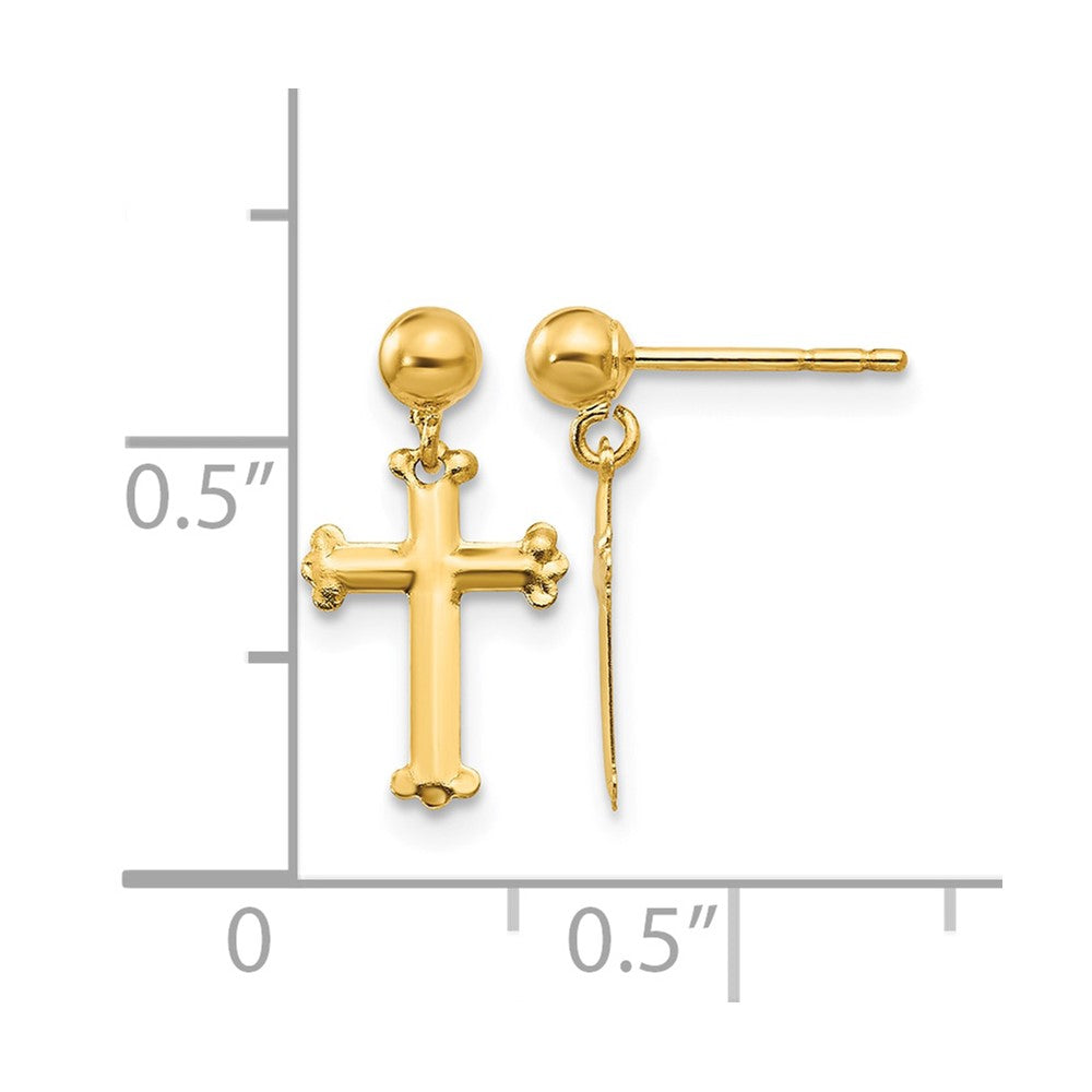 10k-yellow-gold-10k-cross-dangle-post-earrings-10se2348