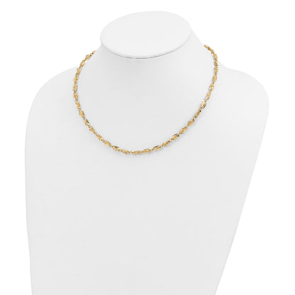 10K Yellow Gold Fancy Link Necklace
