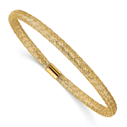 10K Yellow Gold Stretch Mesh Bracelet