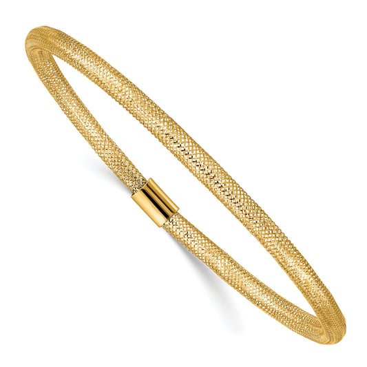 10K Yellow Gold Stretch Mesh Bracelet