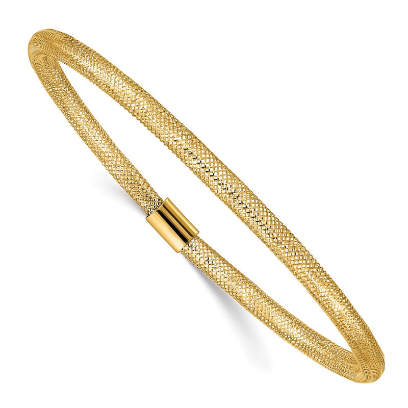 10K Yellow Gold Stretch Mesh Bracelet