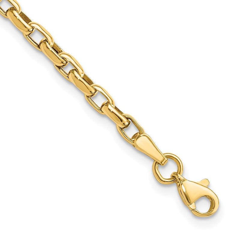 10K Yellow Gold Fancy Link Chain Bracelet