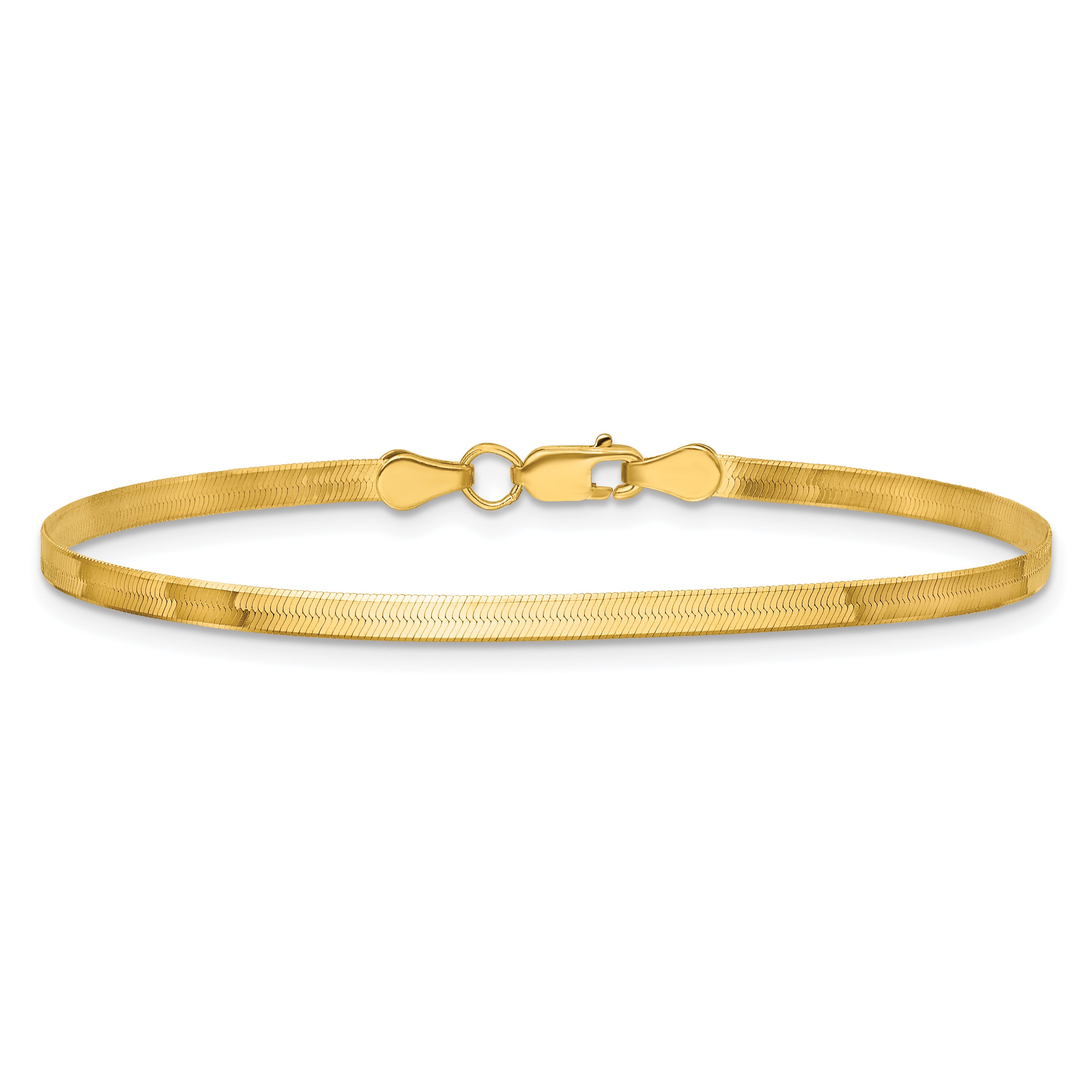 10K Yellow Gold 2.5mm Silky Herringbone Chain