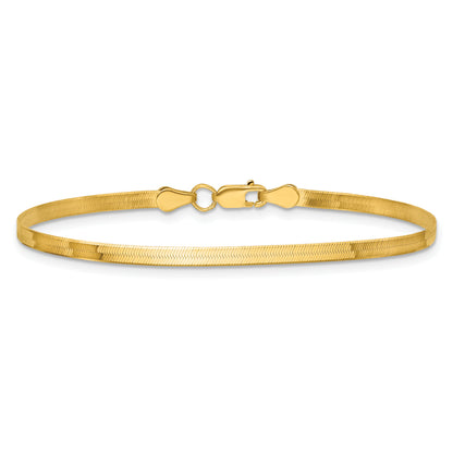 10K Yellow Gold 2.5mm Silky Herringbone Chain