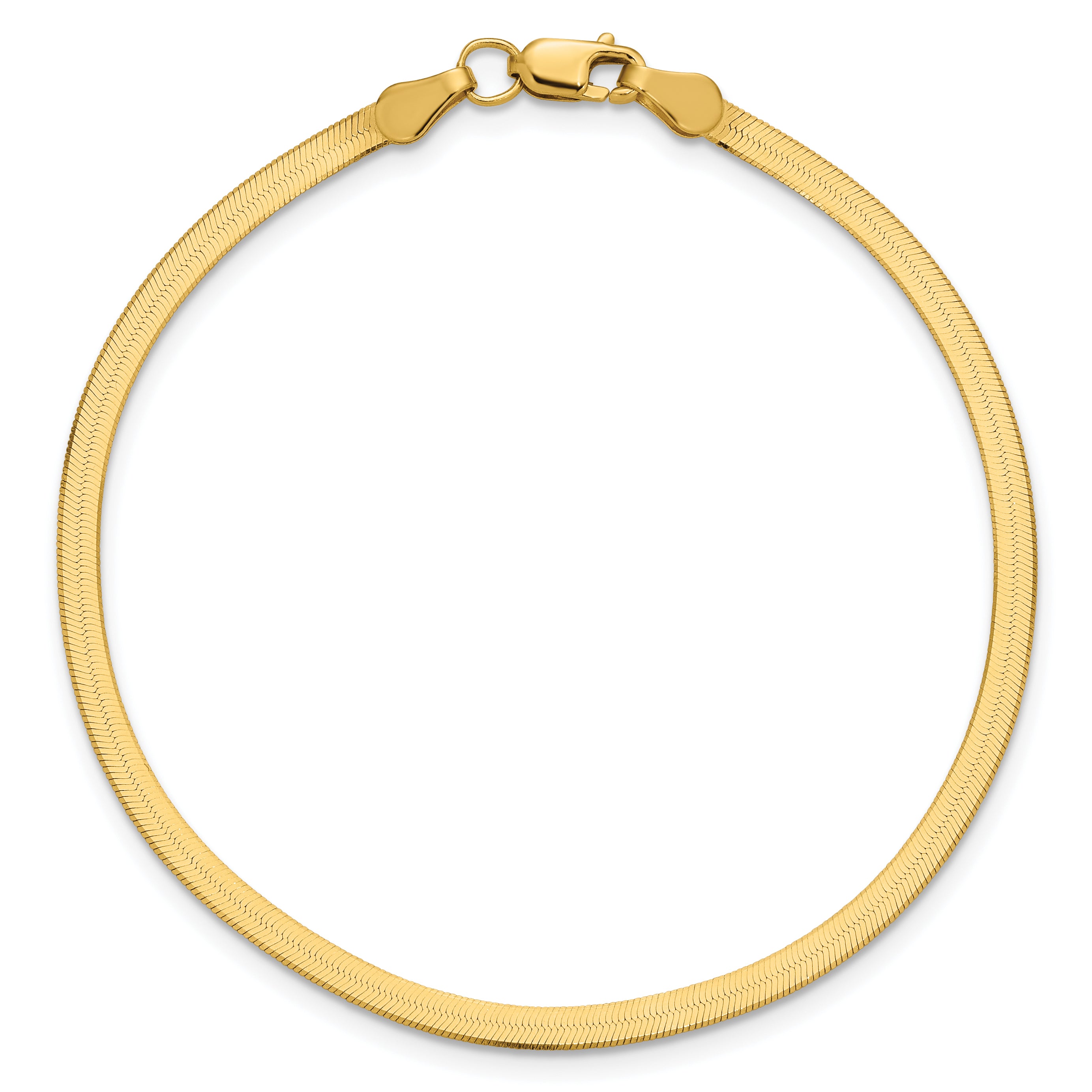 10K Yellow Gold 2.5mm Silky Herringbone Chain