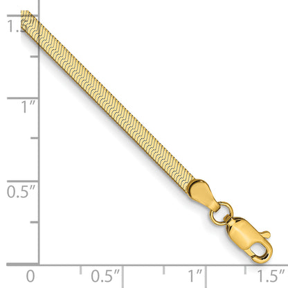 10K Yellow Gold 2.5mm Silky Herringbone Chain