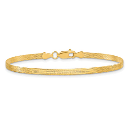 10K Yellow Gold 3mm Silky Herringbone Chain