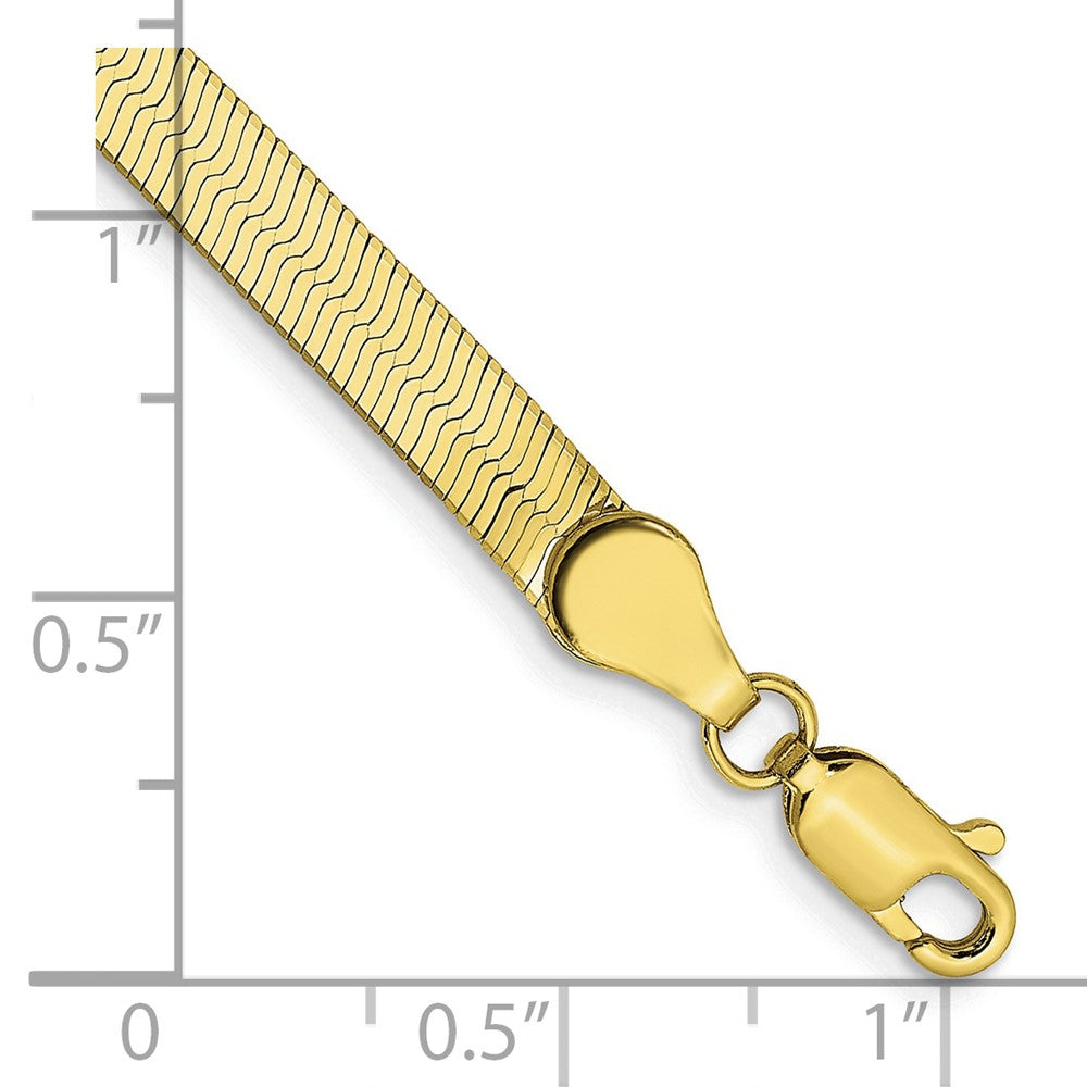 10K Yellow Gold 4mm Silky Herringbone Chain Bracelet