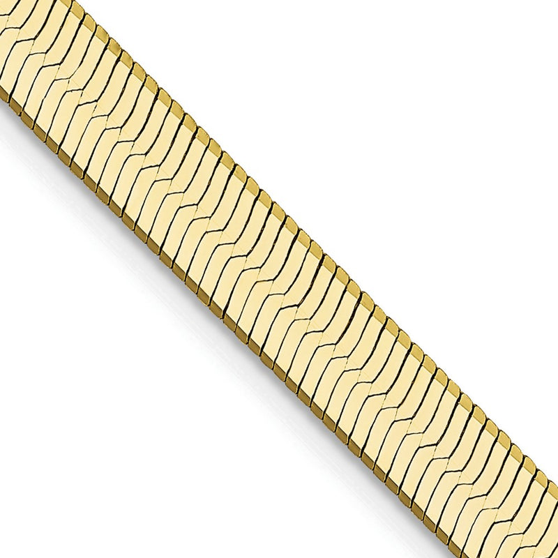 10K Yellow Gold 5mm Silky Herringbone Chain Necklace
