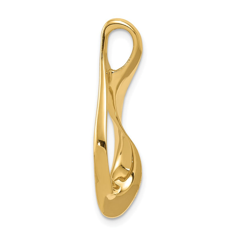 10K Yellow Gold 10K Fits Up To 3mm Regular, 6mm Fancy Reversible Omega Slide