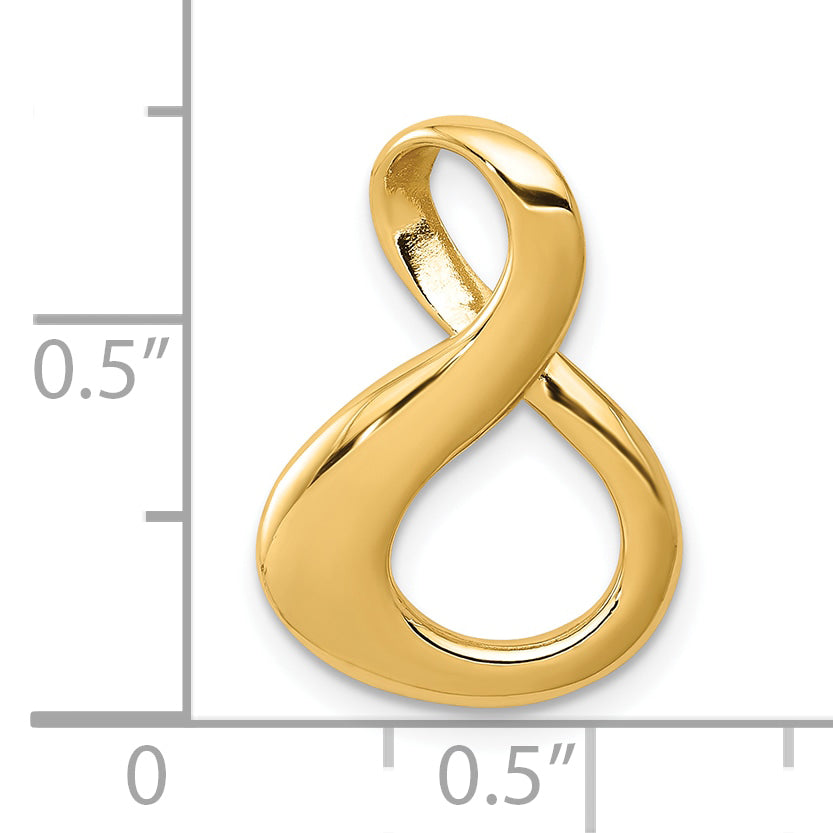 10K Yellow Gold 10K Fits Up To 3mm Regular/6mm Fancy/Reversible Fancy Omega Slide