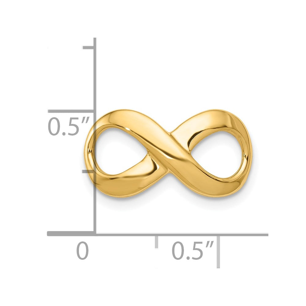 10K Yellow Gold 10K Fancy Polished Infinity Figure-8 Slide