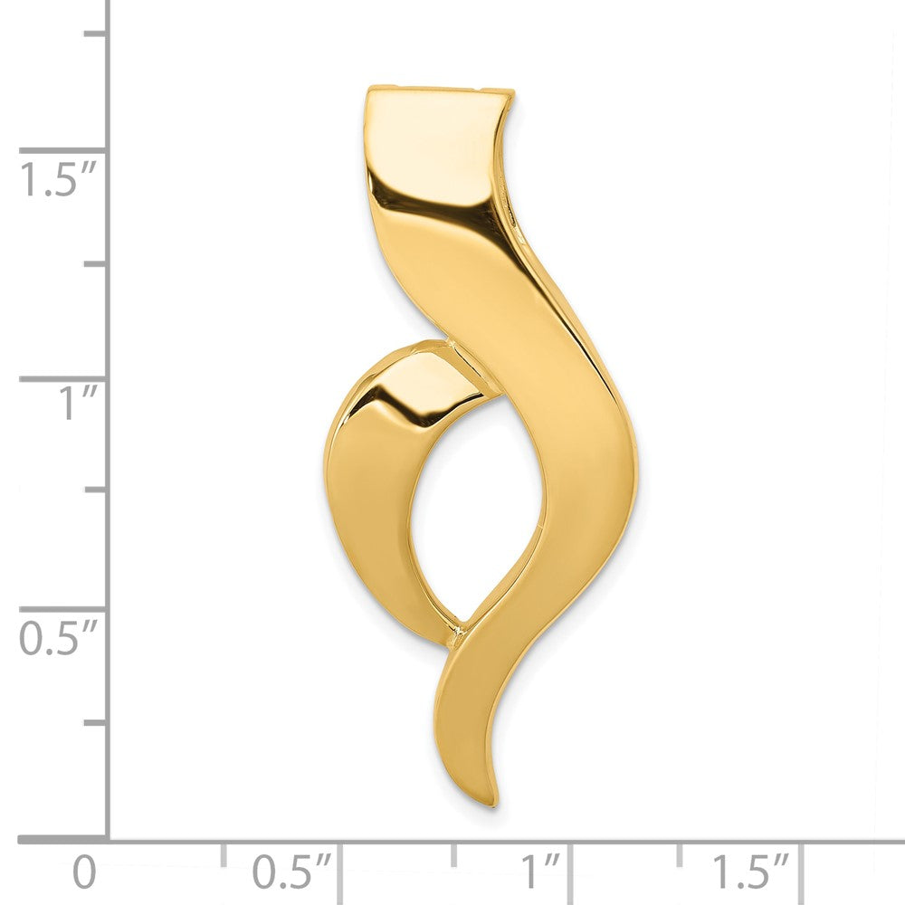 10K Yellow Gold 10K Fancy Omega Slide