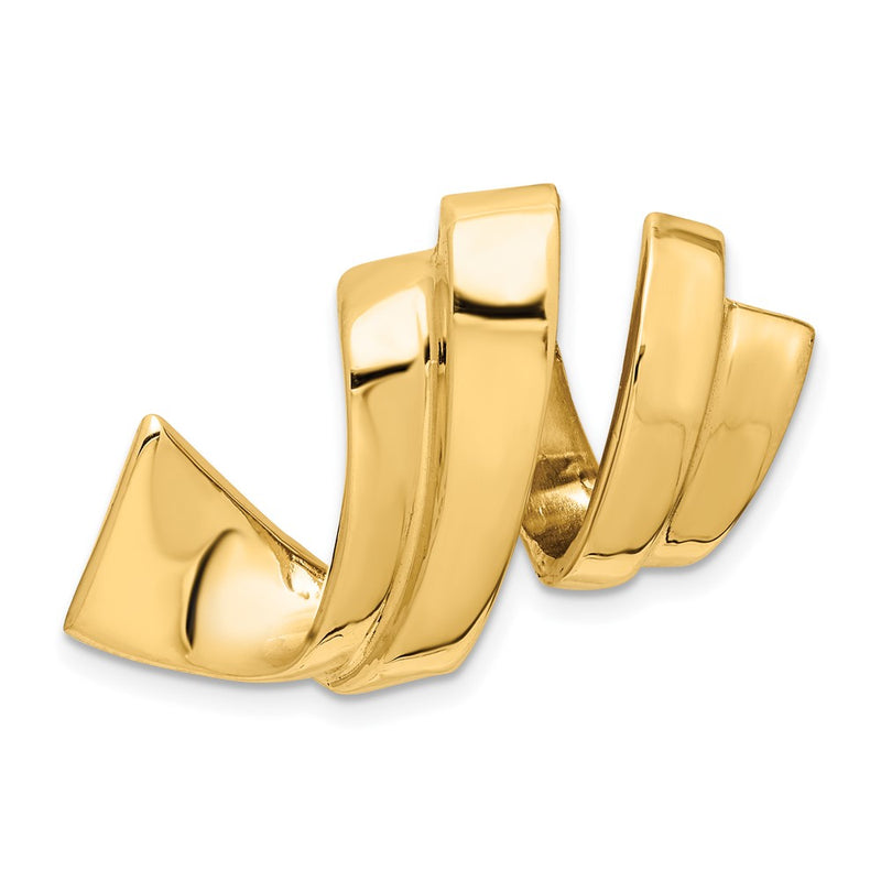 10K Yellow Gold 10K Fits Up To 8mm Regular, 10mm Fancy Reversible Omega Slide