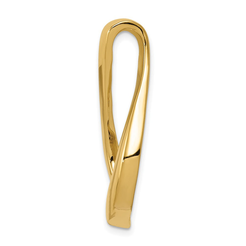10K Yellow Gold 10K Fits Up To 8mm Regular, 10mm Fancy Reversible Omega Slide